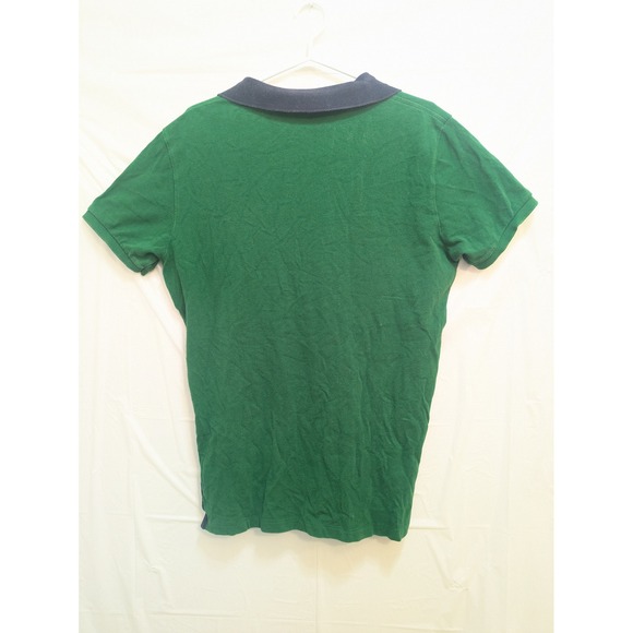 Polo Ralph Lauren Mens L Green Cotton Custom‎ Fit Crest Rugby Polo Shirt - Picture 2 of 9